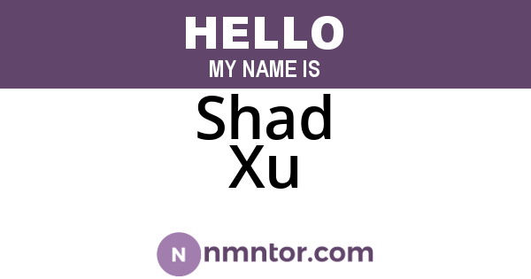 Shad Xu