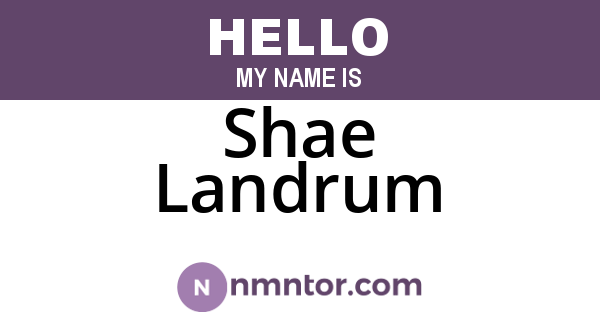 Shae Landrum