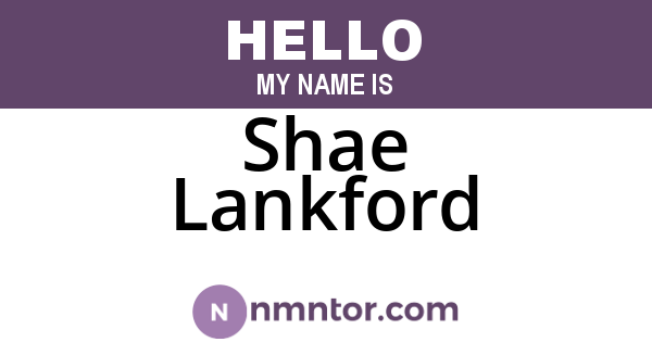 Shae Lankford