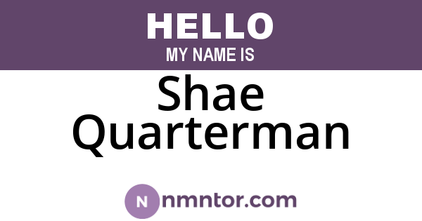 Shae Quarterman