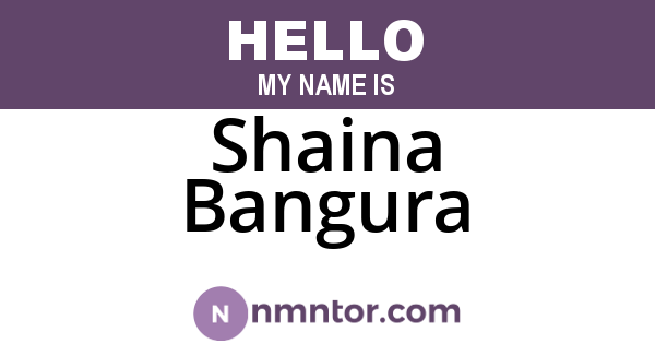Shaina Bangura