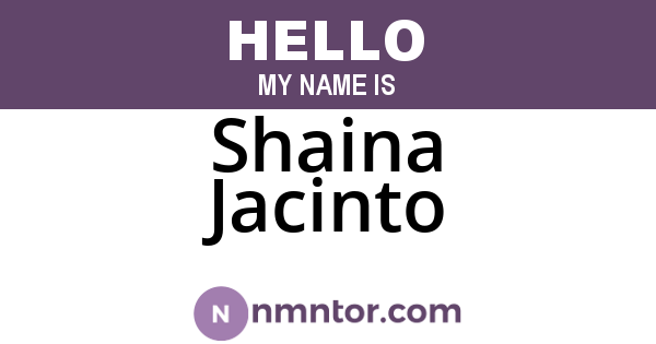 Shaina Jacinto