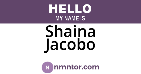 Shaina Jacobo