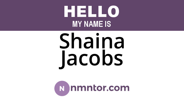 Shaina Jacobs