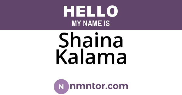 Shaina Kalama