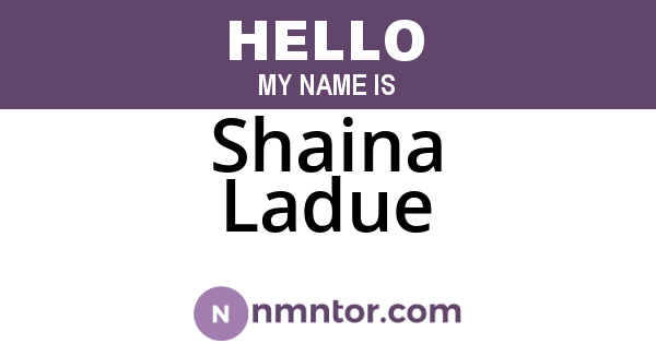 Shaina Ladue