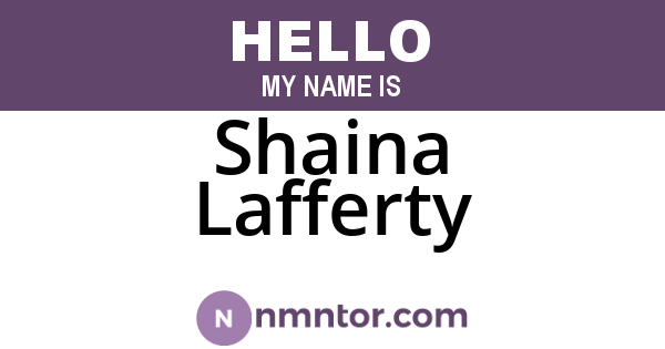Shaina Lafferty