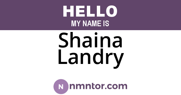 Shaina Landry