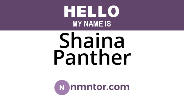 Shaina Panther