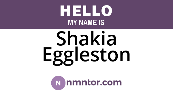 Shakia Eggleston