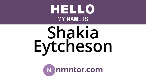 Shakia Eytcheson