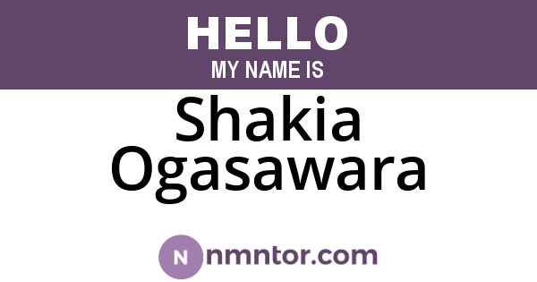 Shakia Ogasawara
