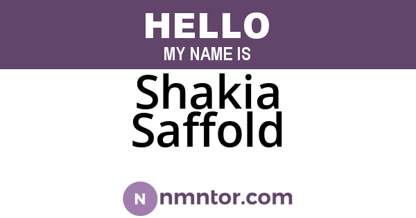 Shakia Saffold