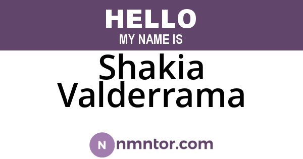Shakia Valderrama
