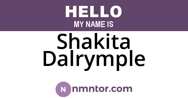 Shakita Dalrymple