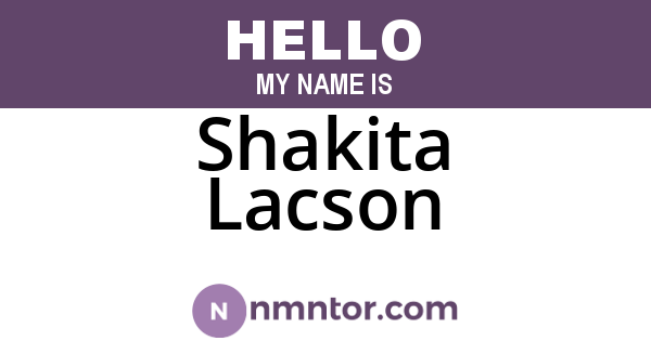 Shakita Lacson