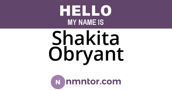 Shakita Obryant