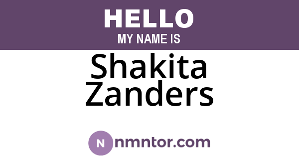 Shakita Zanders
