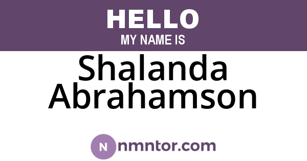 Shalanda Abrahamson