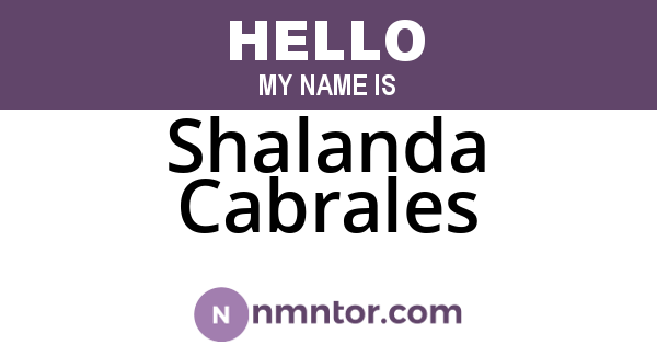 Shalanda Cabrales