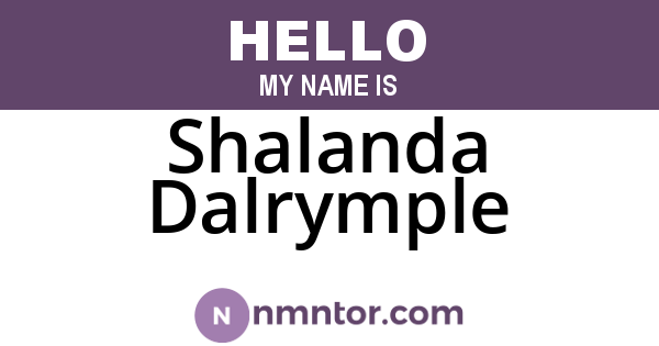 Shalanda Dalrymple