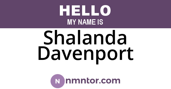 Shalanda Davenport