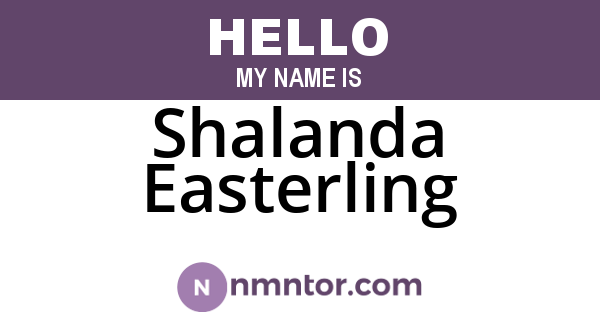 Shalanda Easterling