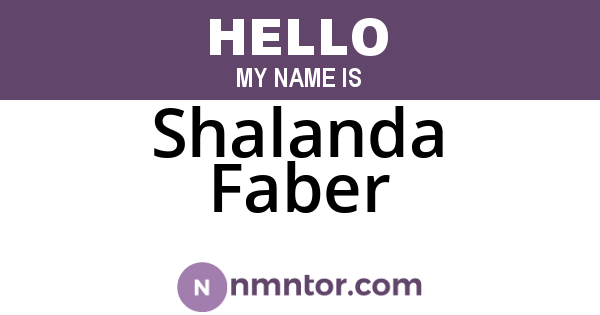 Shalanda Faber