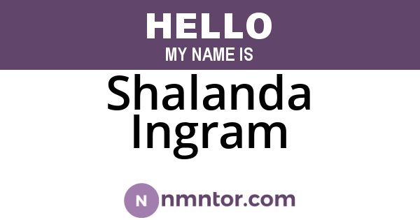 Shalanda Ingram
