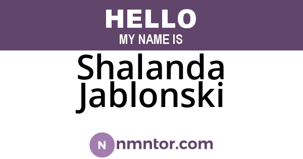 Shalanda Jablonski