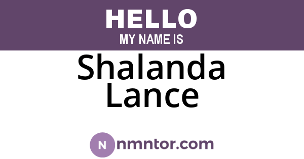 Shalanda Lance