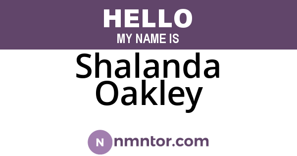 Shalanda Oakley