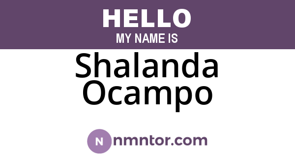 Shalanda Ocampo