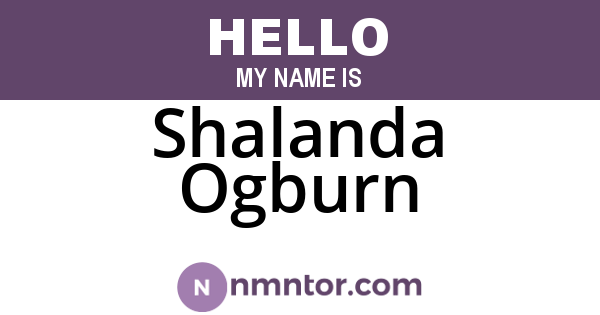 Shalanda Ogburn