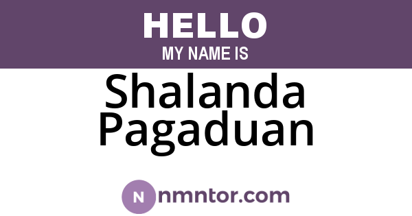Shalanda Pagaduan