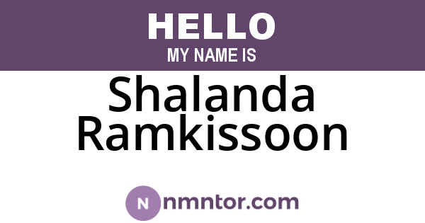 Shalanda Ramkissoon