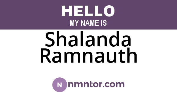Shalanda Ramnauth