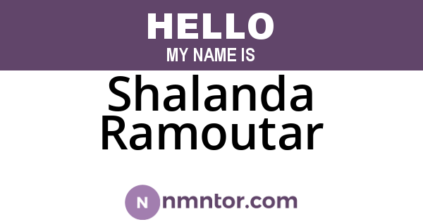 Shalanda Ramoutar