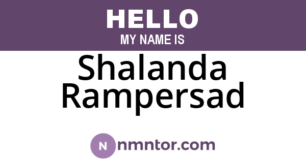 Shalanda Rampersad