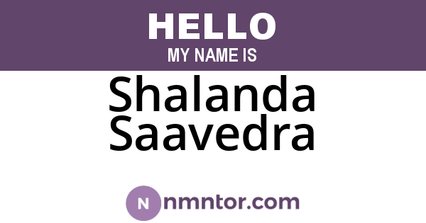 Shalanda Saavedra