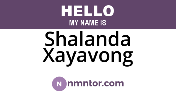 Shalanda Xayavong