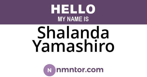 Shalanda Yamashiro