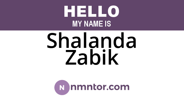 Shalanda Zabik