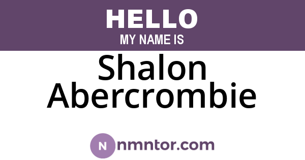 Shalon Abercrombie