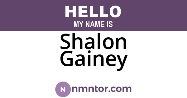 Shalon Gainey