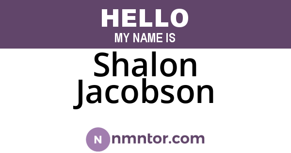 Shalon Jacobson
