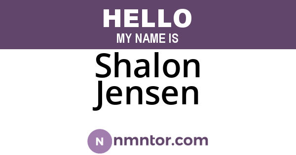 Shalon Jensen