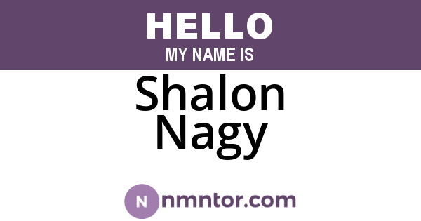 Shalon Nagy