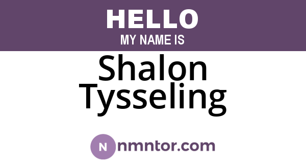 Shalon Tysseling