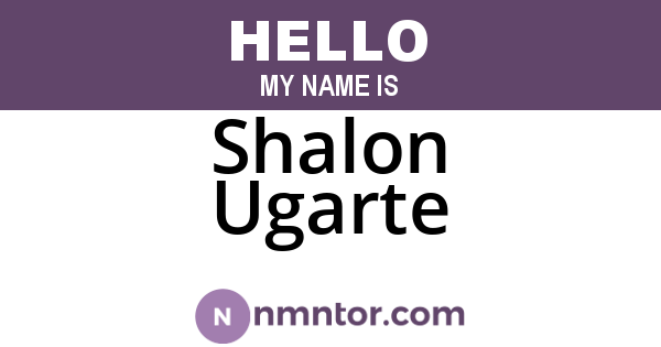 Shalon Ugarte